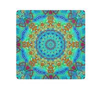 ODAWA Abstract Floral Mandala 17.7"x17.7" Self-adhesive Cloth Protective Camera Wrap, Self Adhesive Wraps for Electronics
