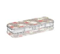 ODAWA Animal Prints Leopard Clear Pencil Boxes Hard Pens Holder with Lid and Snap Closure for Travel 8.3" L x 3" W x 1.9" H