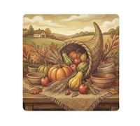 ODAWA Anti-scratch Camera Lens Wrap Autumn Harvest Pumpkins Self-adhesive Cloth Magic Self-Adhesive Cloth for Camera, Lens, Laptop 17.7x17.7in