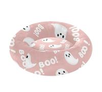 ODAWA Anti-Slip Pet Beds Cute White Cartoon Ghosts Cat Sleeping Bed Medium