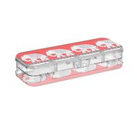 ODAWA Black White Elephants Tribal Long Pencil Box Clear Boxes with Snap-tight Lid 8.3" L x 3" W x 1.9" H