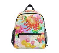 ODAWA Bloom Petals Pastel Kids Backpack with Name Tag, Girls Bookbags with Adjustable Straps Kindergarten Girls Backpack, Bloom Petals Pastel, M