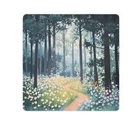 ODAWA Blooming Path Spring Self-adhesive Cloth 17.7X17.7 Inch Self-adhesive Cloth Protective Camera Wrapper Portable Cosmetic Bag for Travelling