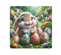 ODAWA Camera Lens Wrap Cloth Colored Easter Rabbit Self-adhesive Cloth 17.7"x17.7" Lightweight Foldable Wrapper for Camera Accessories