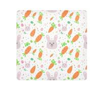 ODAWA Camera Lens Wrap Cloth Cute Rabbit Carrot Self-adhesive Cloth 13.8"x13.8" Lightweight Foldable Wrapper for Camera Accessories