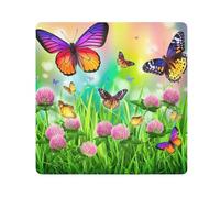 ODAWA Camera Protective Wrapper 21.7 In, Rainbow Butterfly Garden Travel Makeup Bag Organizer, Easy-Storage Magic Cloth for Camera Tablet Laptop