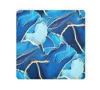 ODAWA Camera Protective Wrapper Blue Marble Textures Fluid Open Lay Flat Makeup Bag, Lens Protector for Camera 17.7x17.7in