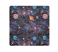 ODAWA Camera Wrapping Cloth 13.8. In, Purple Planets Magic Self-adhesive Storage Protective Cloth, Washable Lens Pouch for Camera, Laptops, Cosmetic