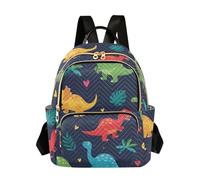 ODAWA Colorful Guitars White Lightweight Backpack Stylish Printed Bag for Work, School, Trips, Colorful Dinosaurs Leaves Blue, S, Daypack Backpacks