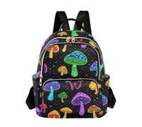 ODAWA Colorful Mushrooms Neon Gradients Lightweight Backpacks, Travel Backpack for Women Lightweight, Colorful Mushrooms Neon Gradients, S, Daypack Backpacks