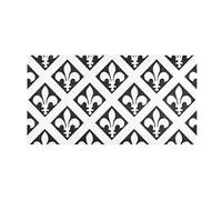 ODAWA Crossing Fleur de LYS Pattern Non Slip Mat Anti-Fatigue Kitchen Rug Floor Mat for Bathroom Kitchen Bedroom Party Decor