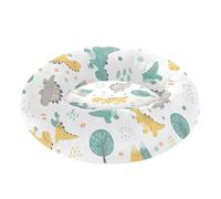 ODAWA Cute Cartoon Dinosaurs White Puppy Bed Warm Portable Bed for Dog Medium