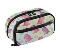 ODAWA Cute Dinosaur Cartoon Pastel Pencil Bag High Capacity College Dorm Organization