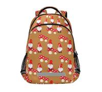 ODAWA Cute Gnomes Mushroom Backpack - Kids School Backpack for Elementary Students - Bookbag for Girls and Boys