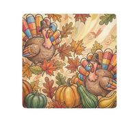 ODAWA Cute Turkey Harvest White Magic Self-adhesive Storage Protective Cloth, Easy-Storage Magic Cloth for Camera