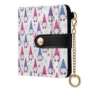 ODAWA Flaming Fire Black Thin Womans Wallets RFID Women's Wallet with 7 Card Slots, Gnomes Stars Colorful, One Size, Rfid Wallet