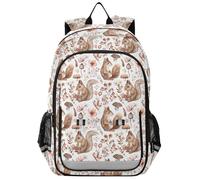 ODAWA Flower Squirrel Kid Backpack Girl Boy, Kids Backpack for School Middle School 17 Backpack for Kids