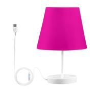 ODAWA Fuchsia Soft Light Desk Lamp Table Lamp with USB Port, Table Led Lamp