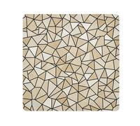 ODAWA Geometric Beige Tan Self Adhesive Cloth Camera Protective Wrap, Lens Protector for Camera 17.7x17.7in