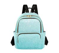 ODAWA Green Gradient Backpack Purse for Women Anti Theft Travel Backpack Women Travel Backpack Womens Small Backpack Purse, Light Blue Gradient, 11.41 x 6.1 x 14.17 in