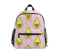 ODAWA Kids Backpack with Name Tag, Black White Retriever Dog Preschool Backpack with Chest Strap Backpacks for School Kids, Cute Avocados Happy Faces, M