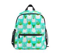 ODAWA Kids Backpack with Name Tag, Cute Cacti Succulents Kids 12 Inch Kindergarten Backpack, School Backpacks Girls, Cute Cacti Succulents, S