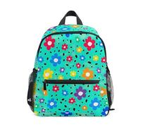 ODAWA Kids Backpacks for School Daisy Aqua Kindergarten Back Pack Kids 12 Inch Kindergarten Backpack, Daisy Aqua, S