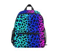 ODAWA Leopard Print Black Spots Kids Backpacks with Name Tag, Kids 12 Inch Kindergarten Backpack Kindergarten Backpacks, Leopard Print Black Spots, S