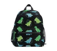 ODAWA Little Kid Backpack Cute Dino Night Black Backpack for School Kids 12 Inch Kindergarten Backpack, Cute Dino Night Black, S