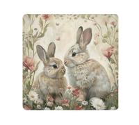 ODAWA Magic Cloth Makeup Bag 13.8. In, Spring Bunnies Easter Rabbit Self-adhesive Cloth Protective Camera Wrapper, Self Adhesive Wraps for Electronics