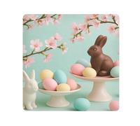 ODAWA Magic Cloth Wrap Easter Eggs Bunnies Cherry Blossom Changeable Capacity Cosmetic Bag, Lens Protector for Camera 17.7x17.7in
