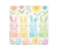 ODAWA Magic Self-adhesive Storage Bag Easter Bunnies Eggs Magic Self-adhesive Storage Protective Cloth, Self Adhesive Wraps for Electronics 21.7x21.7in