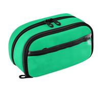 ODAWA Medium Spring Green Big Capacity Double Zipper Pen Case for Girls