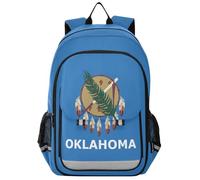 ODAWA Oklahoma State Flag Kid Backpacks, School 17 Backpack for Kids