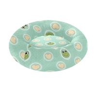 ODAWA Pet Bed Cute Frogs Heart Pastel Mint Machine Washable Pets Beds for Cat Medium