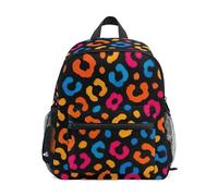ODAWA Pre School Backpack for Boys Leopard Animal Spots Black Kindergarten School Backpack 12 Inch Backpack for Boys Girls, Leopard Animal Spots Black, S