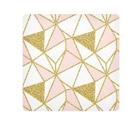 ODAWA Protective Camera Lens Wrap Geometric Gold Triangles Self-adhesive Cloth Anti Scratch Equipment Wrap Storage Pouch 13.8x13.8in