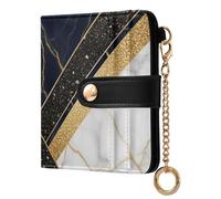 ODAWA Purple Magenta Stripe Thin Womens Wallets RFID Travel Wallet with 7 Card Slots, Marble Geometric Navy, One Size, Rfid Wallet