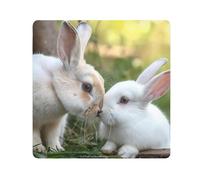 ODAWA Rabbits Love Kiss 13.8"x13.8" Self-adhesive Cloth Protective Camera Wrap, Easy-Storage Magic Cloths for Camera Tablet Laptop
