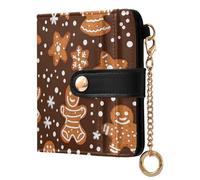 ODAWA RFID Women Wallets Cute Watermelon Slice Green Water Resistant Wallet with 7 Card Slots, Cute Gingerbread Cookie Brown, One Size, Rfid Wallet