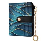 ODAWA RFID Women Wallets Cute Watermelon Slice Green Water Resistant Wallet with 7 Card Slots, Deep Blue Turquoise, One Size, Rfid Wallet