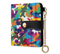ODAWA RFID Women Wallets Cute Watermelon Slice Green Water Resistant Wallet with 7 Card Slots, Trendy Camouflage Colorful, One Size, Rfid Wallet