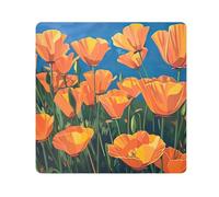 ODAWA Self Adhesive Cloth 17.7"x17.7" California Poppies Protective Camera Lens Wrap Magic Self-Adhesive Cloths for Camera, Lens, Laptop