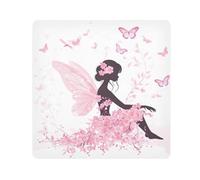 ODAWA Self-adhesive Cloth 21.7"x21.7" Fairy Butterfly Floral Foldable Protective Wrap Portable Cosmetic Bag for Travelling