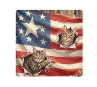ODAWA Self Adhesive Cloth Cats Flag Stars Soft Reusable Wrap Cloth Anti Scratch Equipment Wrap Storage Pouch 17.7x17.7in