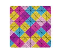 ODAWA Self Adhesive Cloth Colorful Crocheted Squares Camera Protective Wrap Magic Self-Adhesive Cloth for Camera, Lens, Laptop 17.7x17.7in