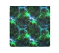 ODAWA Self-adhesive Cloth Cosmic Nebula Green Multi-purpose Wrap Cloth Lightweight Foldable Wrapper for Camera Accessories 13.8x13.8in