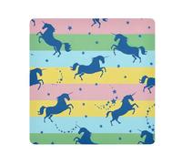 ODAWA Self-adhesive Cloth Dark Blue Unicorn Pastel Stripes Anti-scratch Camera Lens Wrap Magic Self-Adhesive Cloth for Camera, Lens, Laptop