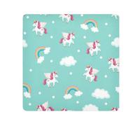 ODAWA Self-adhesive Cloth Flying Unicorn Aqua Protective Camera Wrap Anti Scratch Equipment Wrap Storage Pouch 13.8x13.8in