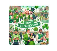 ODAWA Soft Reusable Wrap Cloth Happy St. Pat's Day Self Adhesive Cloth 13.8"x13.8" Anti Scratch Equipment Wrap Storage Pouch